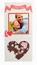 reep chocolade met foto wikkel